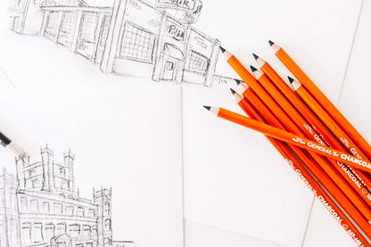 General Pencil 557-HB-BP Generals Charcoal Pencil HB 2 Each, 2 Count (Pack of 1), Multicolor