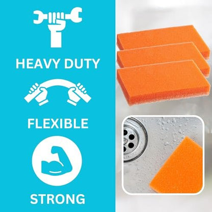 Ajax Oxygen Bleach Cleanser (2-Pack) + 3 Lilazoo Multi-Purpose Scrub Sponges – For Cleaning Porcelain, Ceramic Tile, Pots, Pans, Stainless Steel, Fixtures, and Aluminum