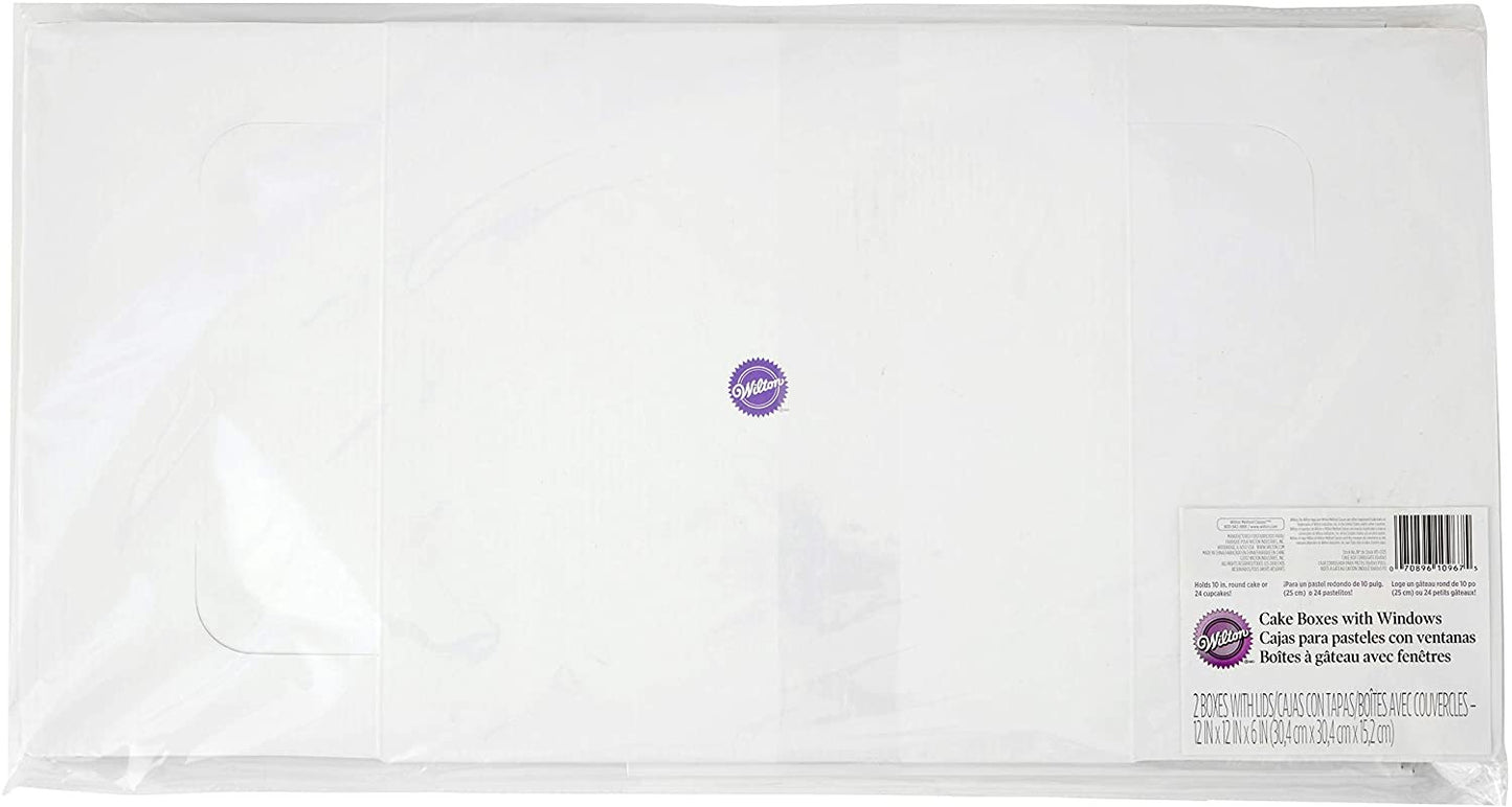 Wilton 2-Pack Corrugated Cake Box with Window