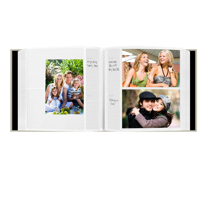 Fabric Frame Cover Photo Album 200 Pockets Hold 4x6 Photos, Biscotti Beige