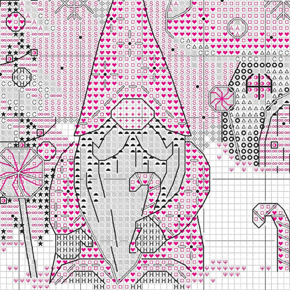 Dimensions 70-09002 Gnome for The Holidays Christmas Counted Cross Stitch Kit, 6" x 6", 14 Cnt. White Aida, 5pcs