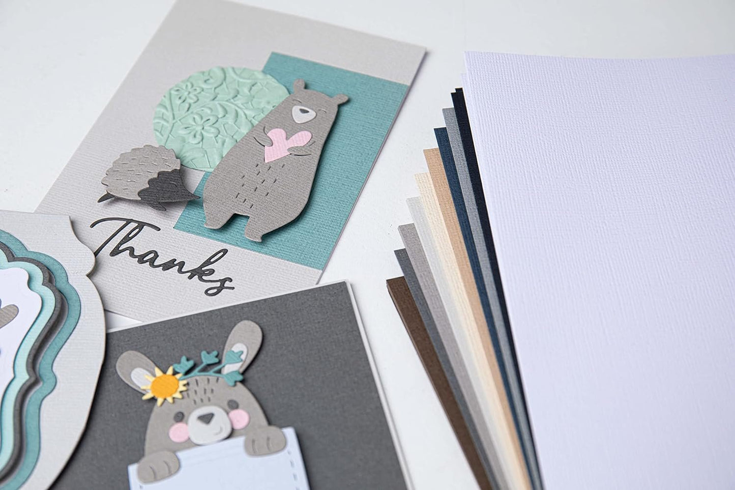 Sizzix Surfacez-Making Essential Cardstock Sheets 60PK (10 Colours Neutrals), Multicolour, 8 1/4" x 11 5/8"