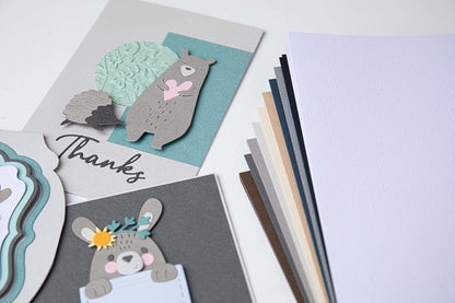 Sizzix Surfacez-Making Essential Cardstock Sheets 60PK (10 Colours Neutrals), Multicolour, 8 1/4" x 11 5/8"