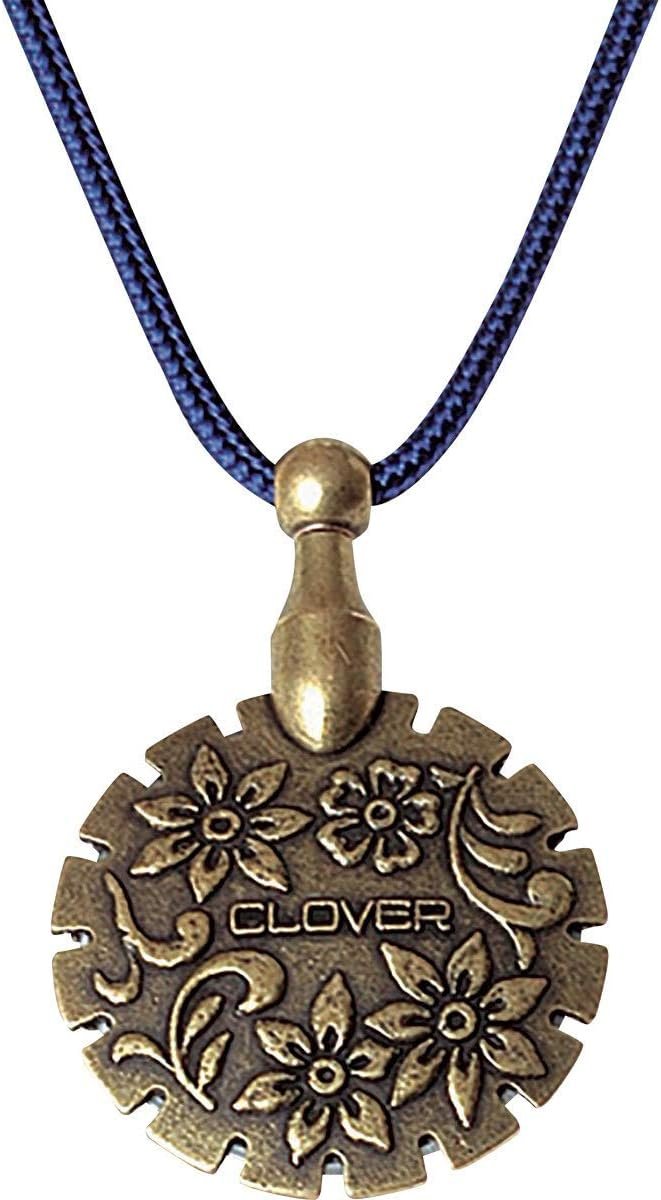 Clover Thread Cutter Pendant, Antique Silver (454)