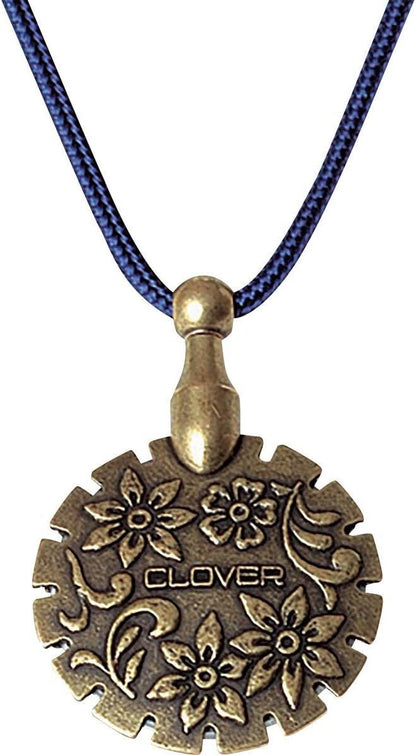 Clover Thread Cutter Pendant, Antique Silver (454)