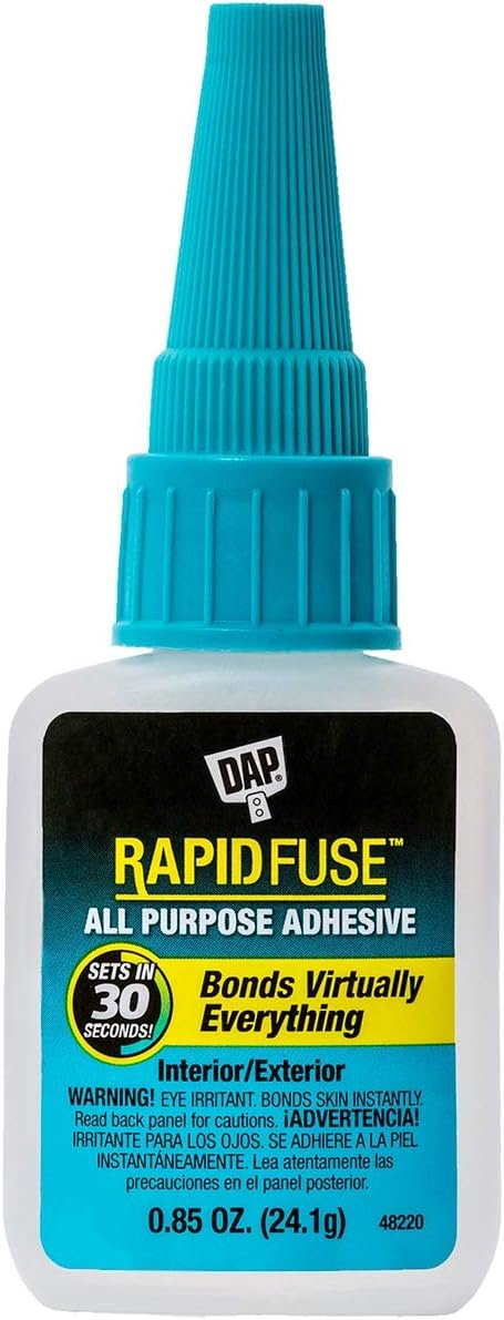 Rapid Fuse 7079800155 Purpose Adhesiv Raw Building Material, Clear, .85 ounces