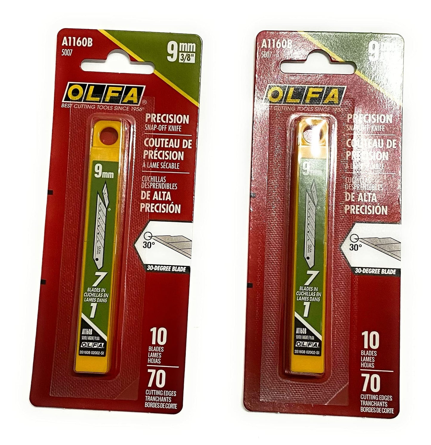 OLFA 5007 A1160B 9mm Snap-Off Art Blade, 10-Pack ( 2 Pack)