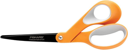Fiskars 154110-1001 Non-stick Titanium Softgrip Detail Scissors, 5 Inch , Grey