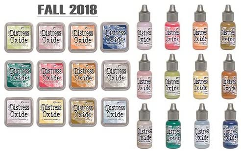 Ranger Tim Holtz Distress Oxide Ink Fall 2018-12 Ink Pad and Reinker Bundle