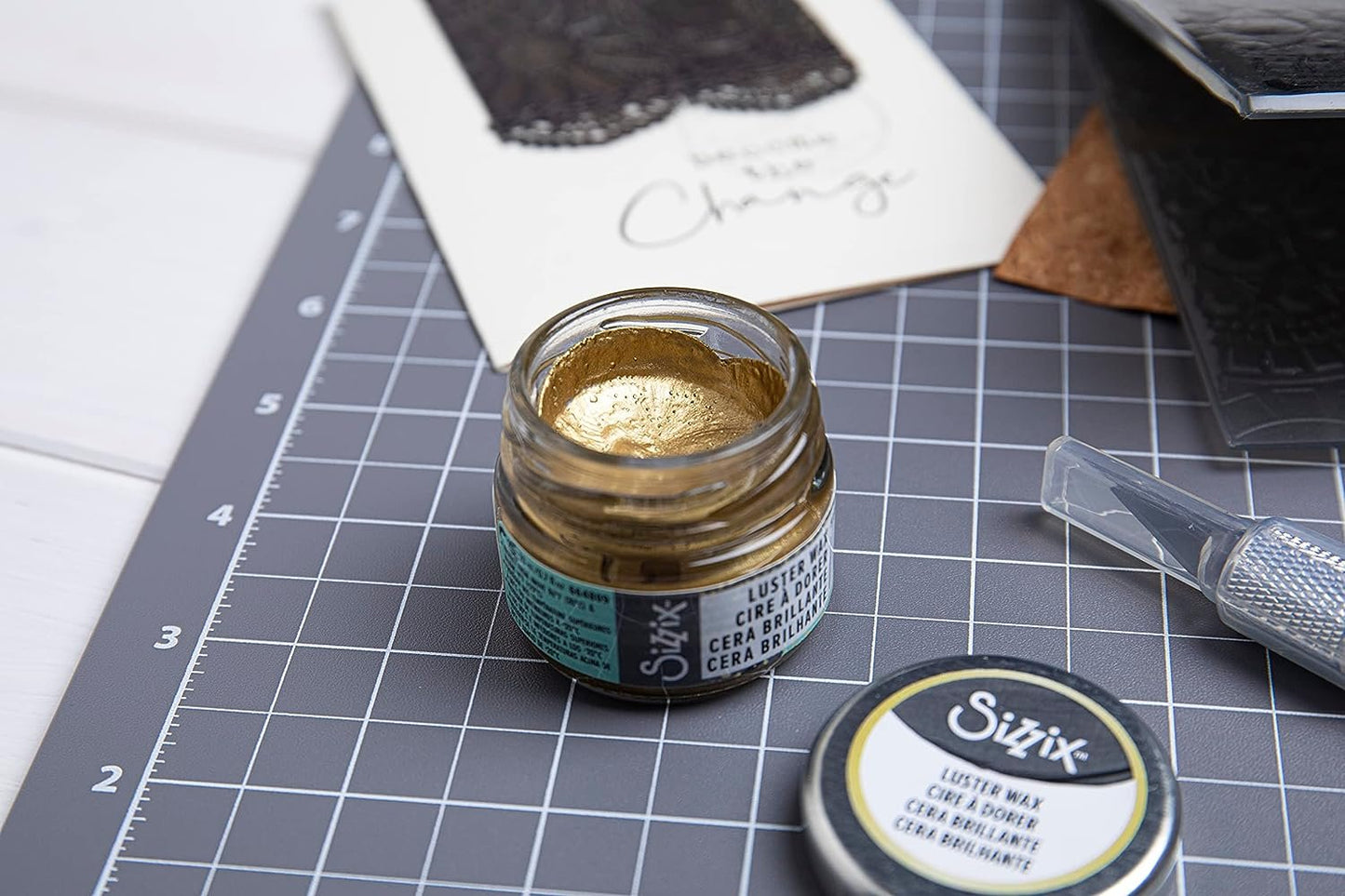 Sizzix Gold, Effectz Luster Wax 664809, Metallic Gilding Polish, 20ml