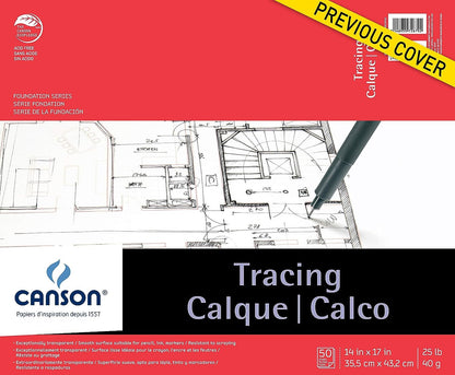 Canson 702324 Canson Tracing Paper Pad, 19 X 24-Inch, 50 Sheets