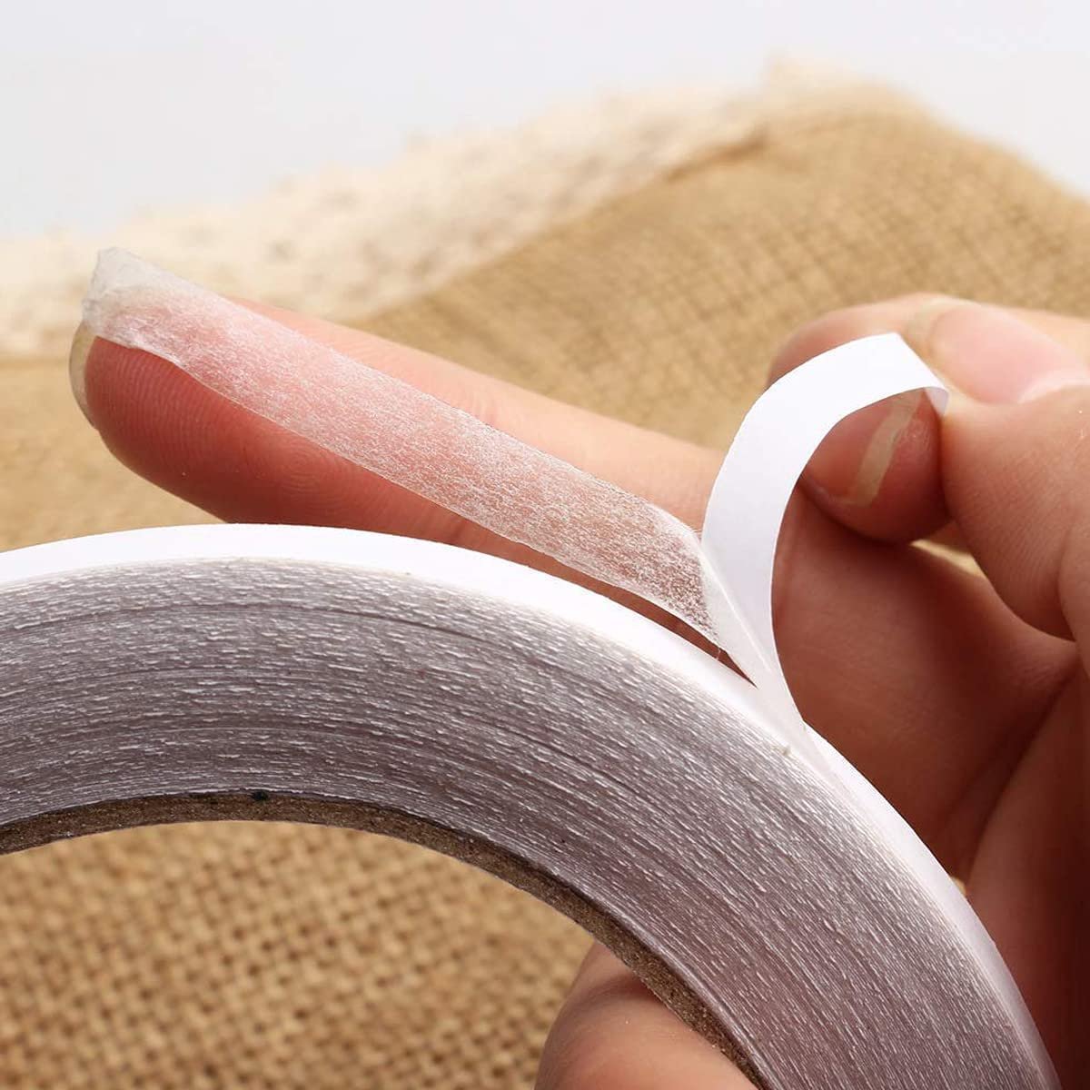 Armear 3 Rolls Double-Sided Tape for Arts, Crafts, Photography, Scrapbooking, Tear-by-Hand, Paper Backing 1/2-Inch X 27yds