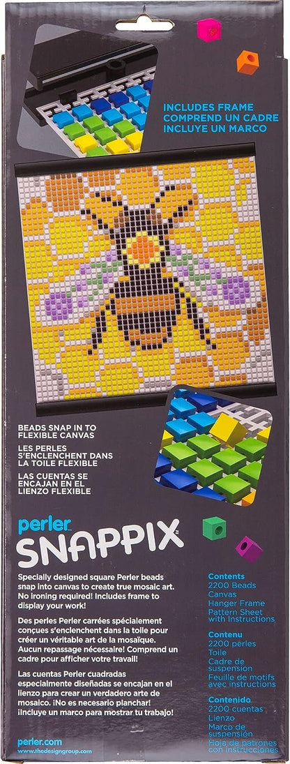 Perler Snappix No-Iron Fuse Bead Craft Kit for Kids, 12" x 12", Multicolor 2203 Piece