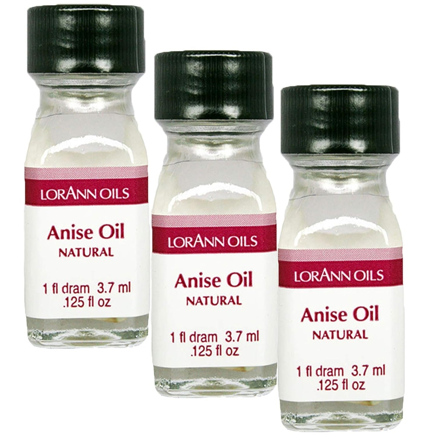 LorAnn Anise Oil Super StrengthNatural Flavor, 1 dram bottle (.0125 fl oz - 3.7 ml) - 12 pack