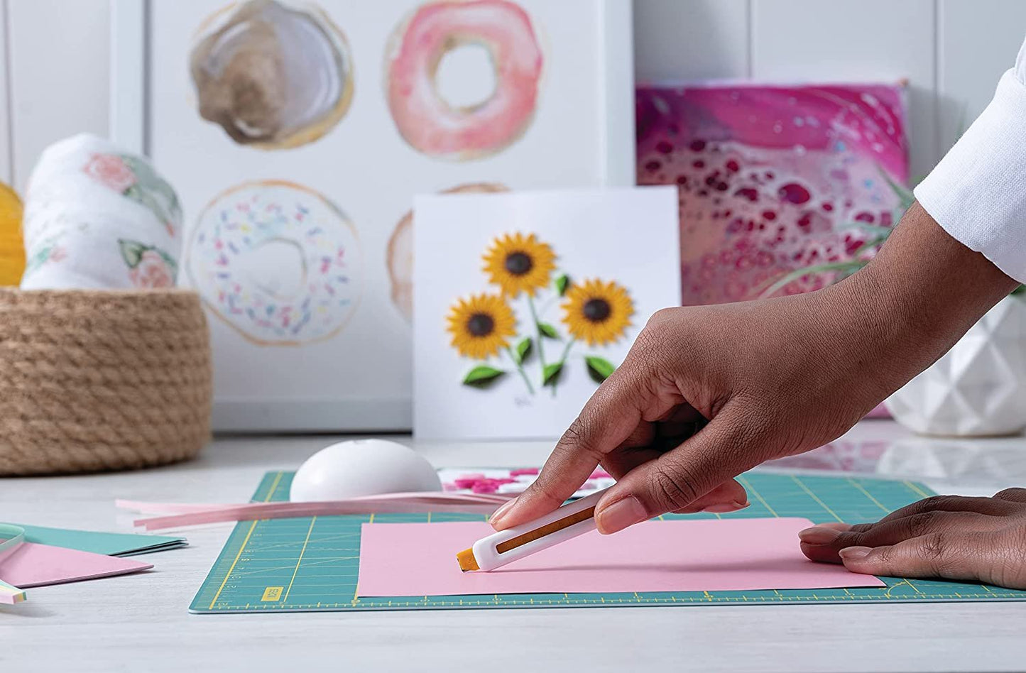 OLFA Beginner Craft Knife, ESK-1, white