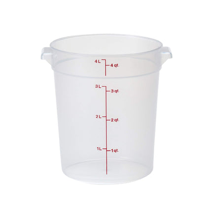 Cambro 4 qt Round Polypropylene Food Storage Container - Camwear®