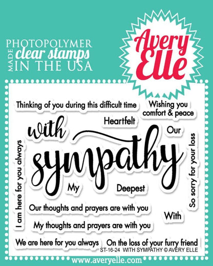 Avery Elle- With Sympathy Stamp and Die Set