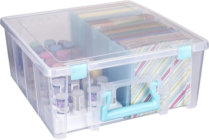 ArtBin Art Bin 0365500 Super Satchel Double Deep, Portable Art & Craft Organizer with Handle