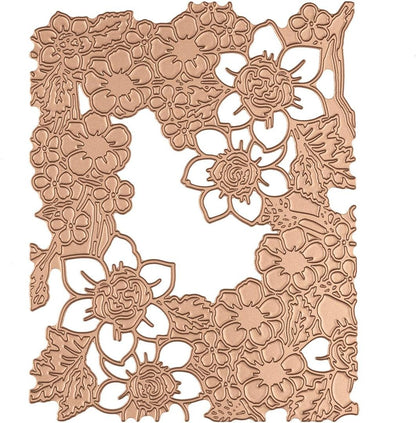 Spellbinders Flower Pattern Glimmer Hot Foil Plate, Metal, Large