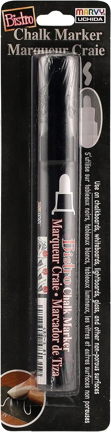 UCHIDA 480-C-F4 Marvy Broad Point Tip Fluorescent Bistro Chalk Marker, Green