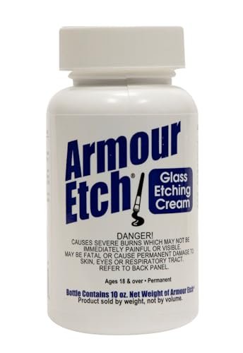 Armour Etch Glass Etching Cream - Create Stunning Designs on Glass Surfaces - Etching Cream for Glass by Armour Products - 10 oz Net Weight