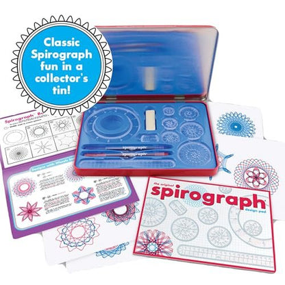 Spirograph Design Set Tin - Classic Gear Design Kit in a Collectors Tin - for Ages 8+
