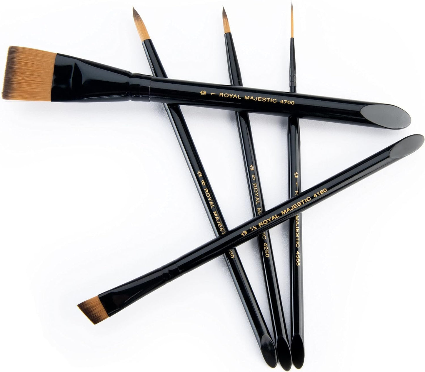 Royal and Langnickel Majestic Short Handle Paint Brush Set, Deluxe Watercolor, 5-Piece