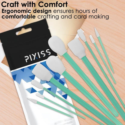 Tim Holtz Distress Oxide Ink Pads and Pixiss Foam Blending Brush Tools - 1"x1" Stamp Pads Antique Linen, Vintage Photo, Walnut Stain, Black Soot for Card Making Tools and Scrapbooking Supplies