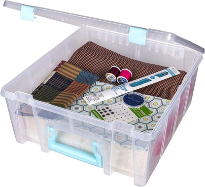 ArtBin Art Bin 0365500 Super Satchel Double Deep, Portable Art & Craft Organizer with Handle