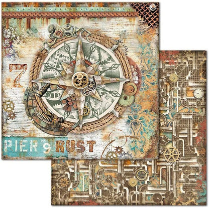 STAMPERIA INTERNATIONAL, KFT PAPER PAD 8X8 10PK SEA WORLD, 20.3 x 20.3 (8" x 8"), Multicoloured
