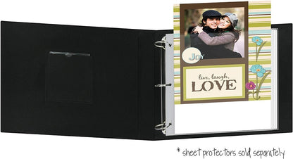 Pioneer Photo Albums 12x12 Fabric Frame 3-Ring Binder Scrapbook, Apple Red