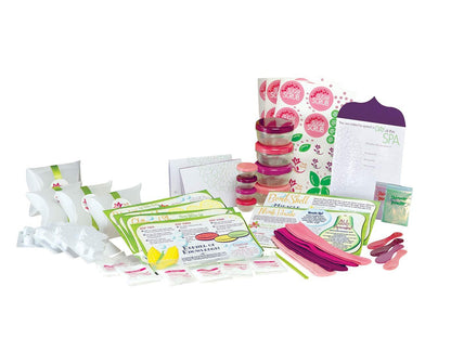 SmartLab Toys All Natural Spa Lab - 22Piece - 30 Soothing Spa Recipes - Includes 4 Bath Bomb Molds & 2 Lip Balm Pots