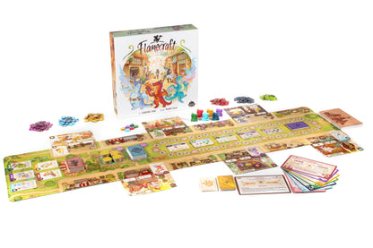 Flamecraft Board Game | Strategy Game | Dragon Game | Fantasy Game | Fun Family Game for Kids and Adults | Ages 10+ | 1-5 Players | Average Playtime 60 Minutes | Made by Lucky Duck Games