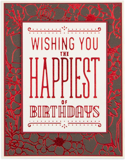 Spellbinders Flower Pattern Glimmer Hot Foil Plate, Metal, Large