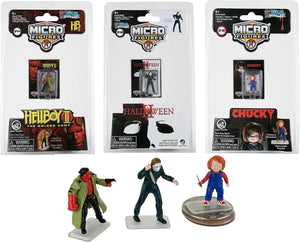 World's Smallest Universal Studios Horror Micro Action Figures 3-Pack (Chucky, Michael Myers, & Hellboy), (MGHU3pk)