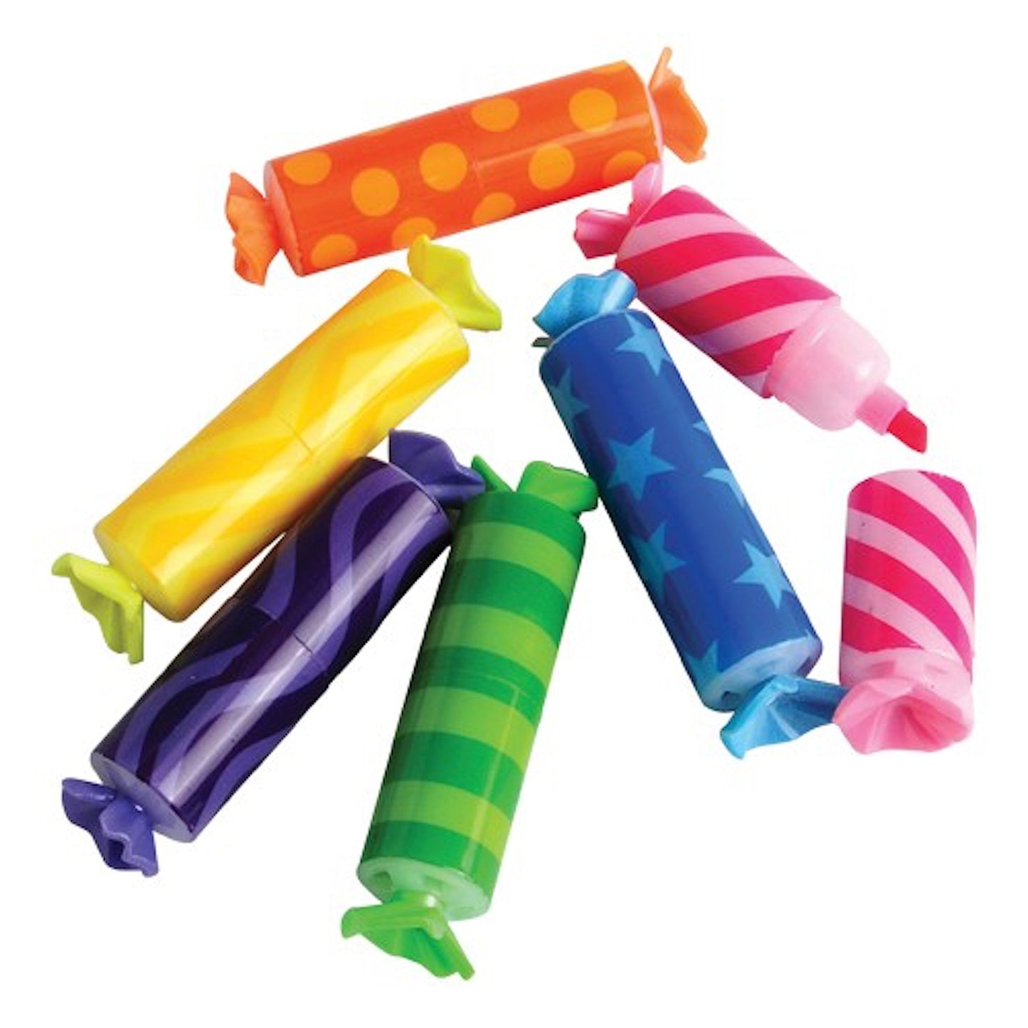 Lot Of 12 Assorted Color And Scent Candy Theme Mini Highlighters
