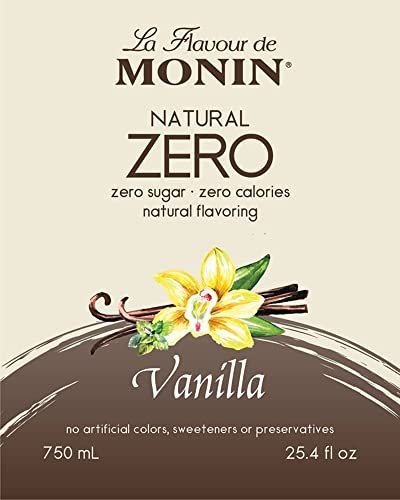 Monin Vanilla Zero Calorie Natural Flavoring, 750 ml bottle