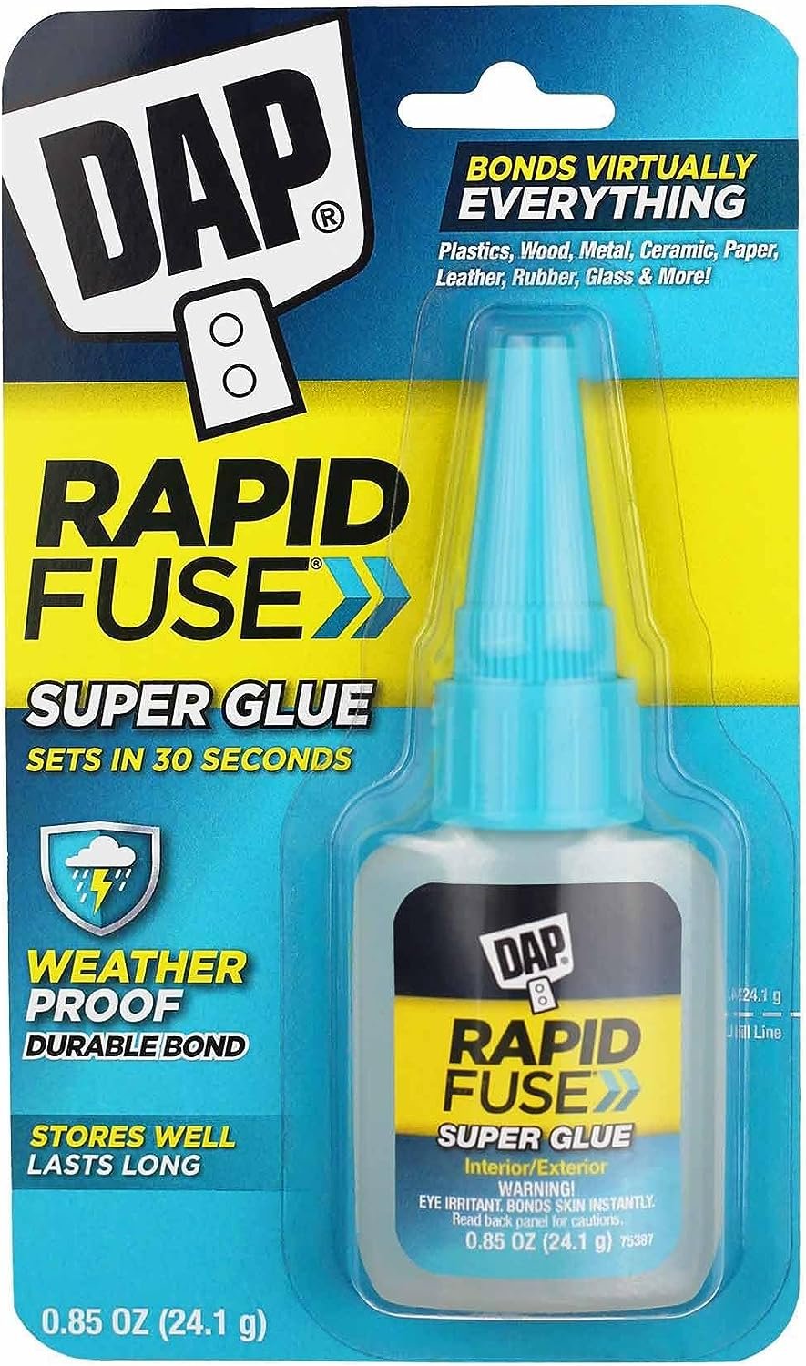 Rapid Fuse 7079800155 Purpose Adhesiv Raw Building Material, Clear, .85 ounces