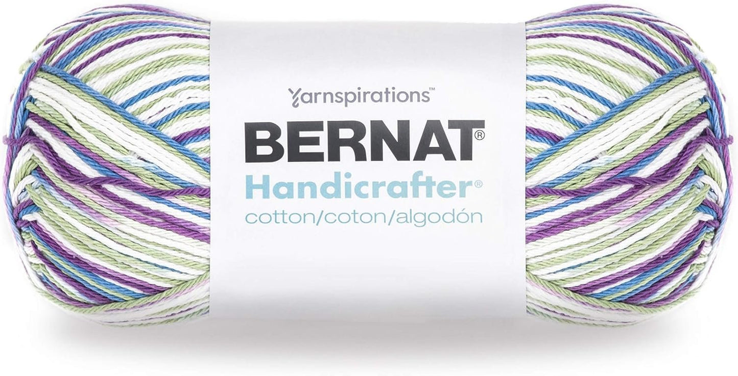 Bernat Handicrafter Cotton Yarn, Gauge 4 Medium Worsted, Fruit Punch