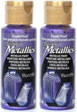 DecoArt 2-Pack Dazzling Metallics Acrylic Colors - Purple, 2-Ounces Each