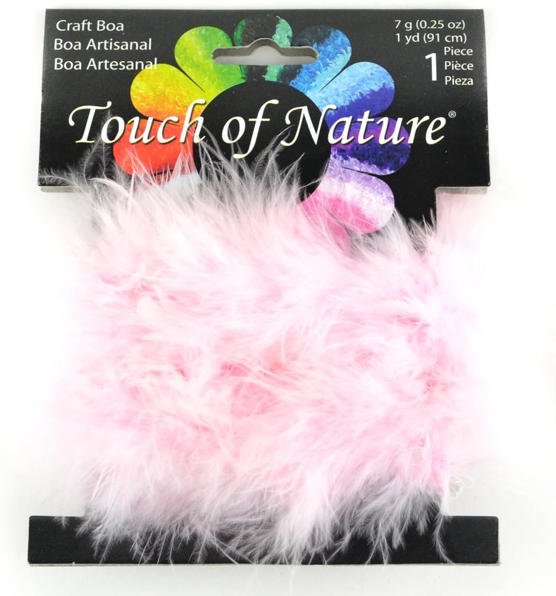 Touch of Nature Fluffy Feather Trim Boa - 3 Yards - Marabou Feather Trim - Craft Project - DIY - Feathers for Crafts - Embellishments
