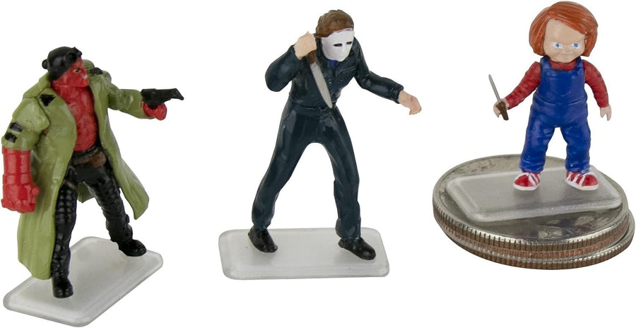 World's Smallest Universal Studios Horror Micro Action Figures 3-Pack (Chucky, Michael Myers, & Hellboy), (MGHU3pk)