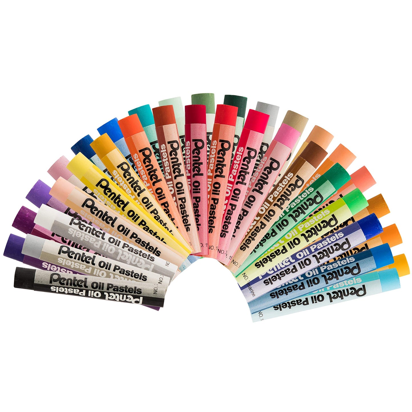 Pentel Arts Oil Pastel Set, 5/16 x 2-7/16 Inch, Assorted Colors, Set of 36