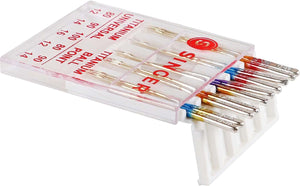 SINGER Titanium Universal Regular and Ball Point Machine Needles Combo Pack