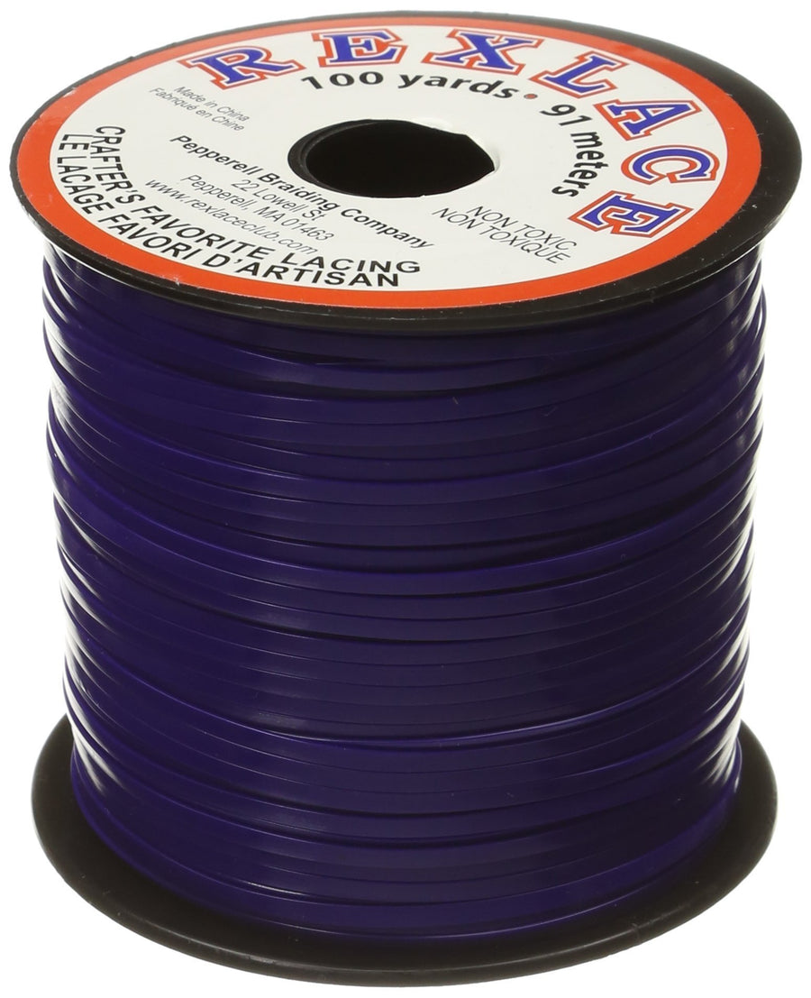 Pepperell Rexlace Plastic Craft Lace, 3/32-Inch Wide, Purple, 23 lbs