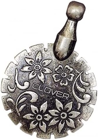 Clover Thread Cutter Pendant, Antique Silver (454)