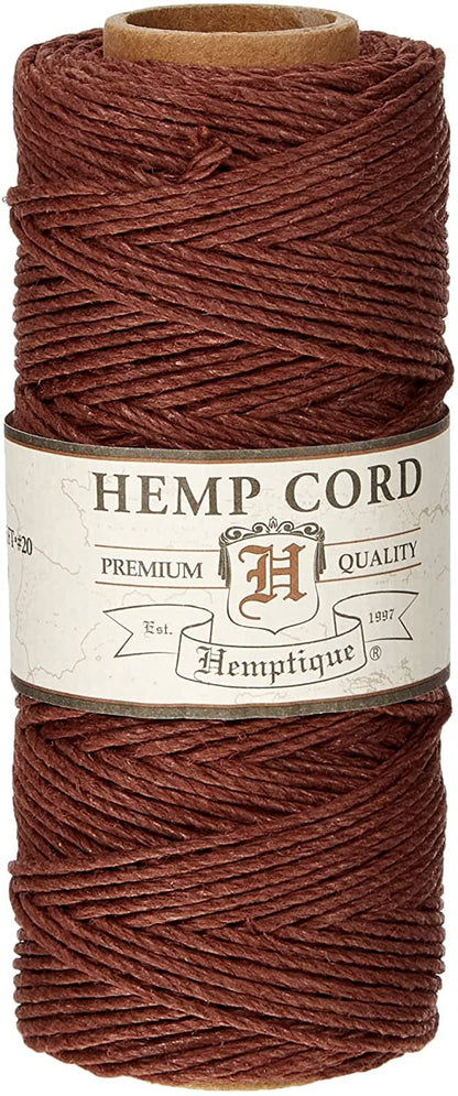 Hemptique 100% Hemp Cord Spool - 62.5 Meter Hemp String - Made with Love - No. 20 ~ 1mm Cord Thread for Jewelry Making, Macrame, Scrapbooking, DIY, & More - Blue