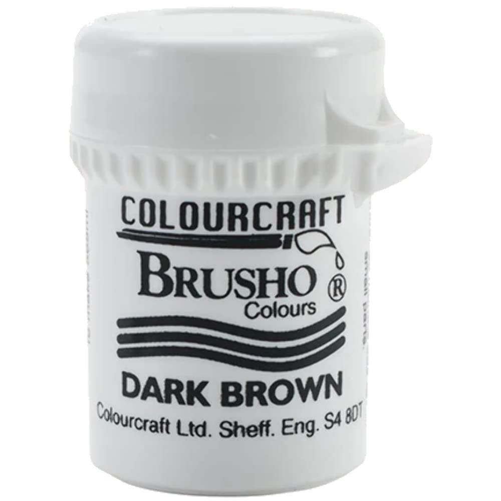 Colorfin Brusho Crystal Colour 15G Dark Brown, Acrylic, Multicolour, 3.04x3.04x5.08 cm