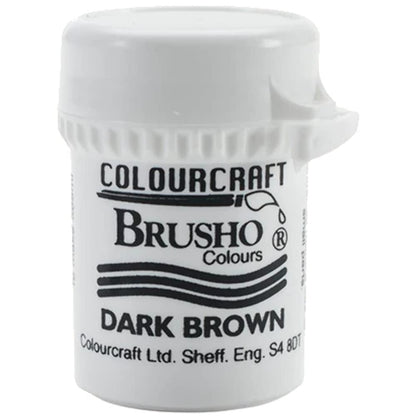 Colorfin Brusho Crystal Colour 15G Dark Brown, Acrylic, Multicolour, 3.04x3.04x5.08 cm