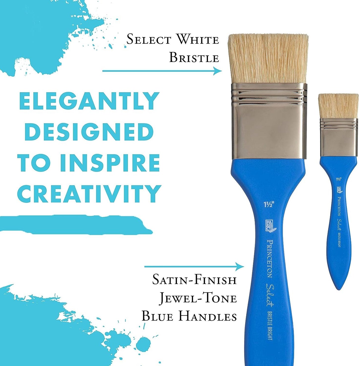 Princeton Select Artiste, Series 3750, Paint Brush for Acrylic, Watercolor and Oil, Bristle Bright, 1-1/2 Inch